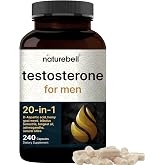 NatureBell Testosterone for Men, 240 Capsules | 20-in-1 Mens Health Complex with D-Aspartic Acid, Horny Goat Weed, Tribulus, Tongkat Ali, Saw Palmetto, Ashwagandha, L-Citrulline, &amp; Creatine*
