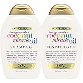 OGX Extra Strength Damage Remedy + Coconut Miracle Oil Shampoo & Conditioner for Dry, Frizzy or Coarse Hair, Hydrating & Flyaway Taming Conditioner, Paraben-Free, Sulfate-Free, 13 Fl Oz, 2 Pack