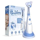 Brusheez Little Toddlers’ Sonic Toothbrush - Safe & Gentle Toothbrush for Ages 1-3 with Built-in, Light-Up 2-Minute Timer, Extra Brush Head, & Storage Base for First-Time Brushers (Kiwi The Koala)