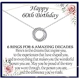 EPVIDO Birthday Gifts for Women Happy 30th 40th 50th 60th 70th 80th Birthday Decade Necklace Meaningful Gifts Necklace for Mom Mother in Law Grandma