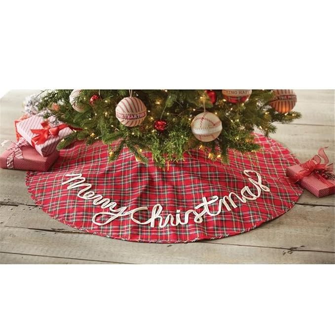 Tartan Plaid Christmas Tree Skirt (60 Inch) Amazon.co.uk Kitchen & Home