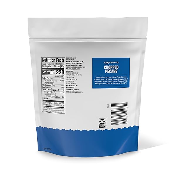 AMAZON GROCERY, CHOPPED PECANS, 8 OZ (PREVIOUSLY HAPPY BELLY, PACKAGING MAY VARY)
