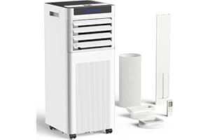 AIDIAM Portable Air Conditioners, 10000 BTU Portable AC up to 450 Sq.Ft, 3 in 1 AC Unit with Cool, Dehumidifier & Fan Modes, Remote Control & 24H Timer, AC Unit for Bedrooms, Living Rooms & Apartments