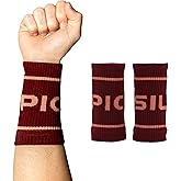 PICSIL - Cotton Sports Wristbands | Absorbent and Breathable | Ideal for Gym, Cross Training, Running and Tennis | Use with Grips | Unisex Design |