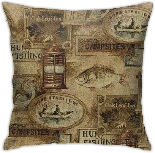 Amazon Fishing Lodge Fish クッションカバー 45 45cm北欧 インテリア Amazon Fishing Lodge Fish クッションカバー 45 45cm北欧 インテリア