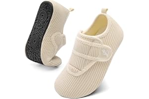 LeIsfIt Slippers for Women Men Soft House Slippers Wide Barefoot House Shoes Non-slip Slip on Slipper Shoes Comfy Adjustable for Home Bedroom Travel Yoga