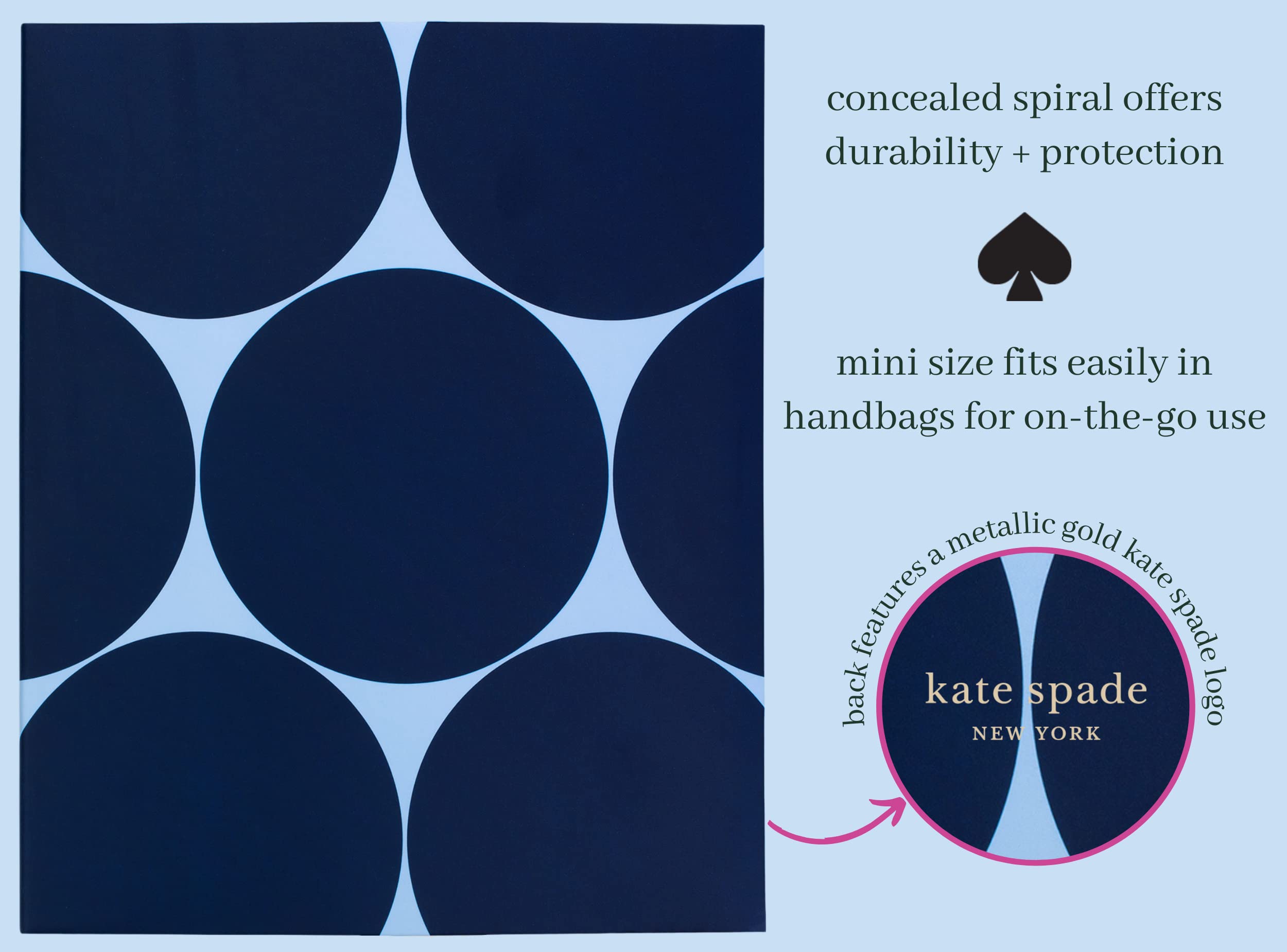 Kate Spade New York Small Concealed Spiral Notebook, 8.25