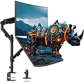 STANDOPIA Dual Monitor Mount for 17 to 40 inches, Holds up to 26.4 lbs, Monitor Desk Arms for 2 Monitors Vertical/Parallel Placement, with Clamp/Grommet Base, VESA Mount 75/100 mm