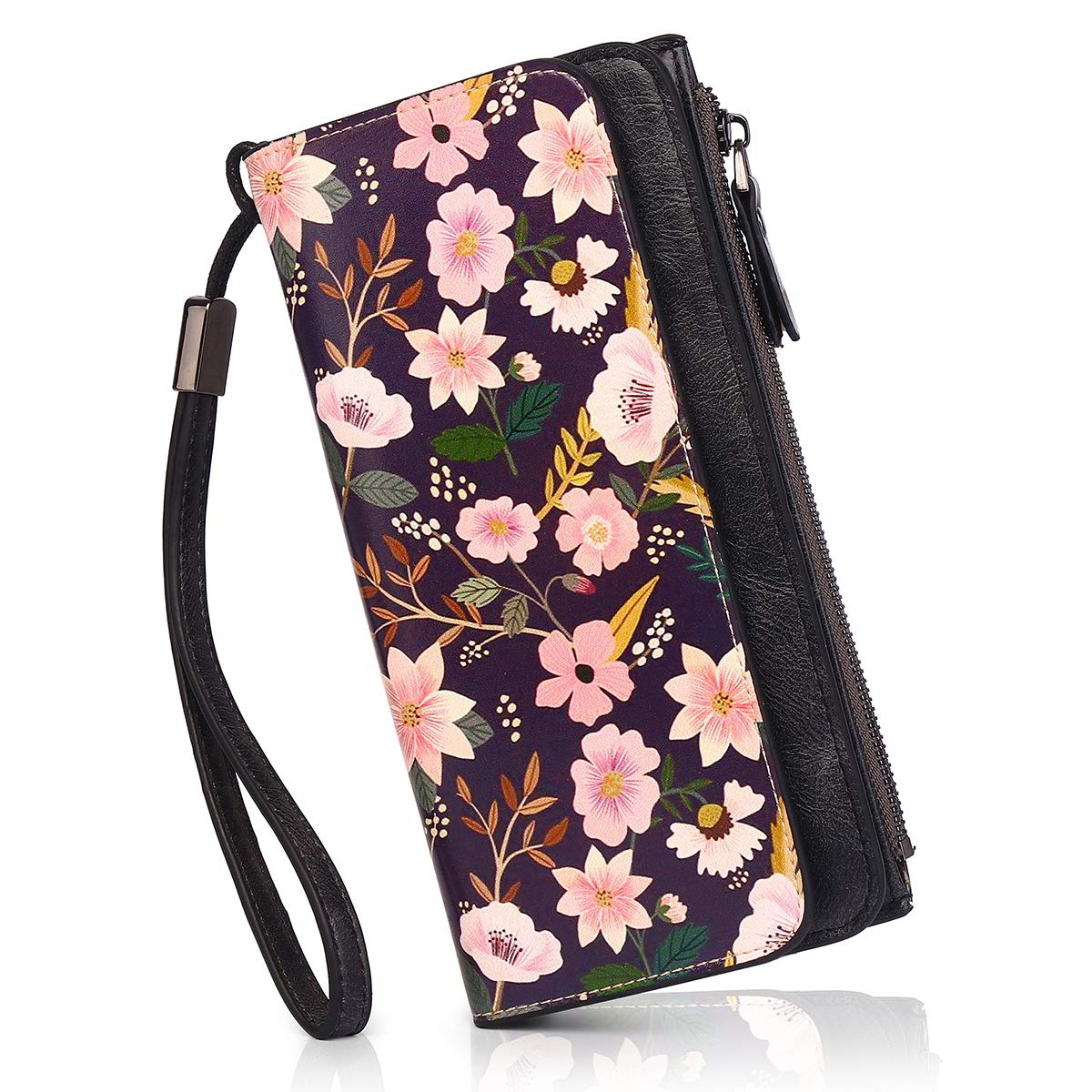 APHISON Women's Purse Large Capacity Long Purse Women Clutch Wallet PU Leather RFID Protection with Mobile Phone Compartment 8 Card Slots Cartoon Design 684.., 2810-067, M, womens wallet