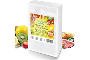 W&Y W&Y 100 Single-Ply Vacuum Sealer Bags (6"x10" Quart) – Pre-Separated, Commercial Grade, BPA Free for Food Storage, Sous Vide & Meal Prep – 1 Pack (100 Count)