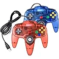 2 Packs USB Retro Controllers for N64 Gaming, miadore PC Classic N64 Game Pad Joypad for Windows PC MAC Raspberry Pi