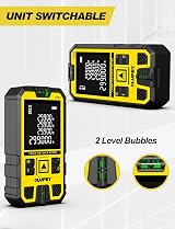 Olufey OLUFEY 120M Laser Distance Meter IP54 with LCD Backlit Bubble Levels view 3