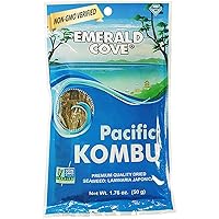 Emerald Cove Silver Grade Pacific Kombu (Dried Seaweed), 1.76 Ounce Bag