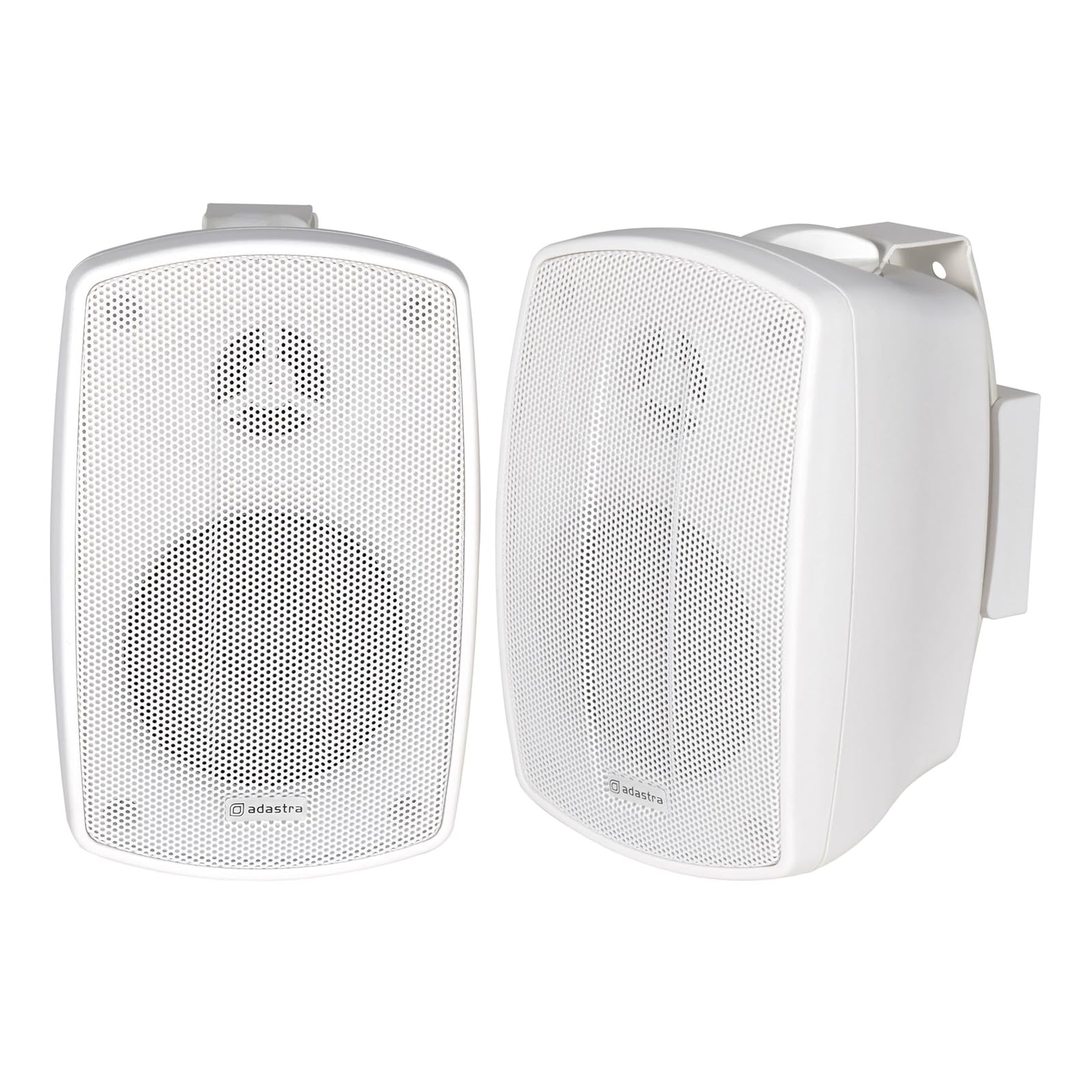 Adastra Weather Resistant Indoor and Outdoor Full Range Speakers Supplied in Pairs, Patio Music, Garden Speakers, Kitchen or Bathroom Audio 140W 6.5" White
