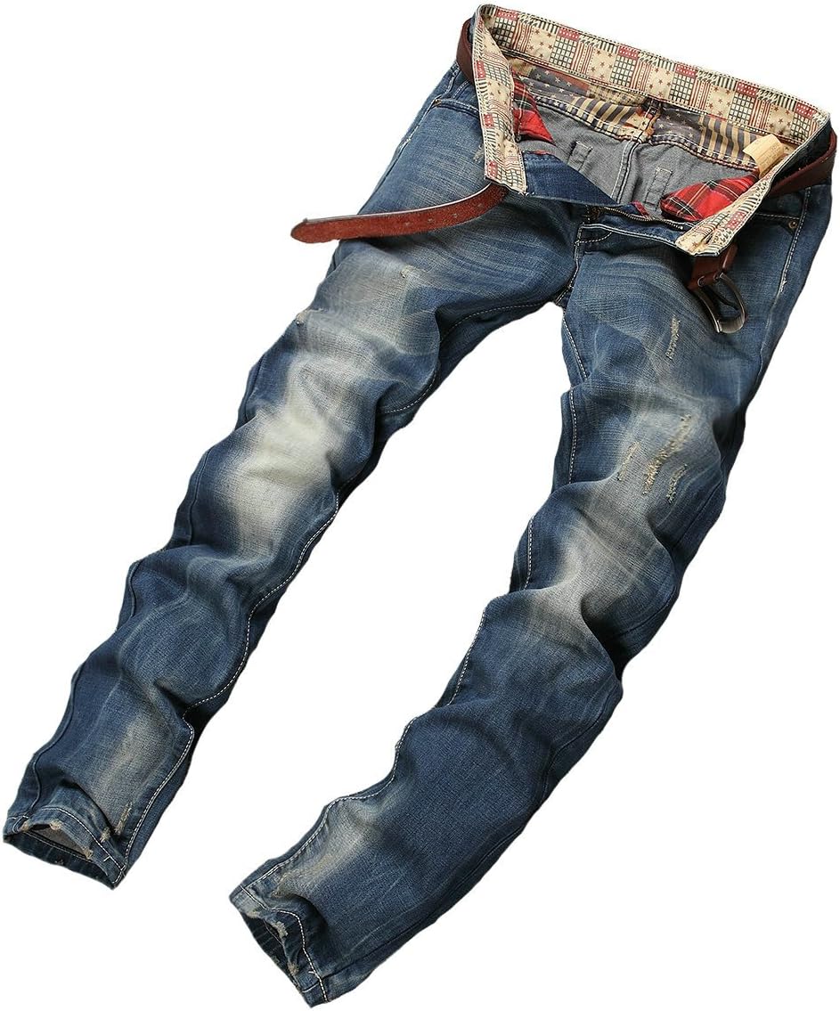 BiePa Fashion Men's Jeans Casual Jeans Hip hop Denim Pants Trousers