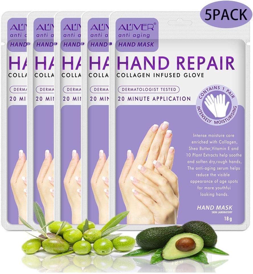 Hand Moisturizing Gloves (5 Pack), Hand Peel Mask, Exfoliating Hand
