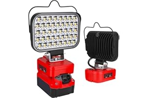 Fiihio Portable LED Work Light Compatible with Craftsman 20V Battery, 90W 7000LM Cordless Flood Lights with USB & Type-C, Low Voltage Protection, for Job Site Lighting,Camping Outdoor (No Battery)