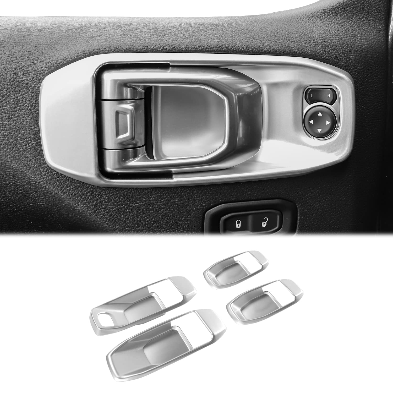 Photo 1 of ***(COLOR IS RED/ STOCK PHOTO FOR REFERENCE ONLY)***CheroCar for Jeep JL Door Handle Bowl Cover Decor Trim Internal Accessories for 2018-2022 Jeep Wrangler JL 4-Door,(RED)