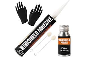 Calvana Windshield Adhesive Sealant Repair Kit for Chips and Cracks,Chipped Windshield Glass Glue with 1 windshiel Primer, Ca