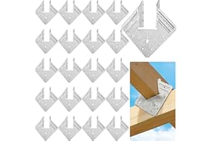 Coloch 20 Pack 18-Gauge Hurricane Tie, Hot Dip Galvanized Steel Joist Hangers Rafter Tie Brackets Heavy Duty Connector for Ro
