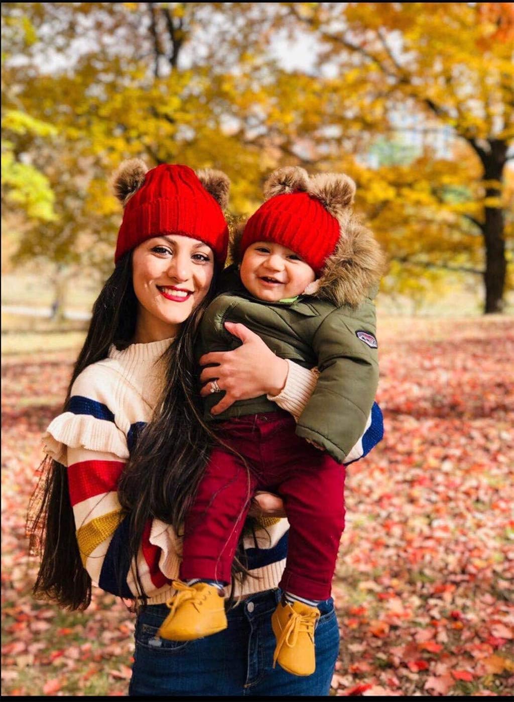 mom and daughter winter hats