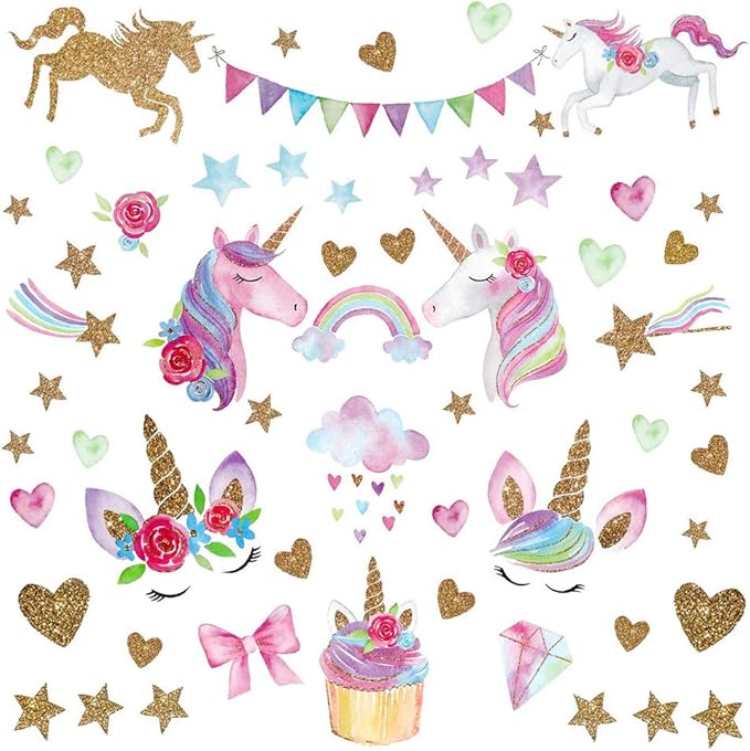 Stickers Muraux Chambre Fille Beslime 3pcs Stickers Muraux Licorne Pour Chambre Bebe Chambre Enfant Chambre Pepiniere Des Filles De Decoration Decoration De Chambre D Enfant Decoration De La Maison
