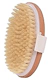 Dry Bath Body Brush Back Scrubber, Improves Skin's Health, 100% Natural Bristles