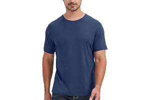 netdraw Men's Ultra-Soft Viscose Bamboo Cotton T-Shirt, Crew Neck Short Sleeve Casual Lounge Dressy Undershirt Tee