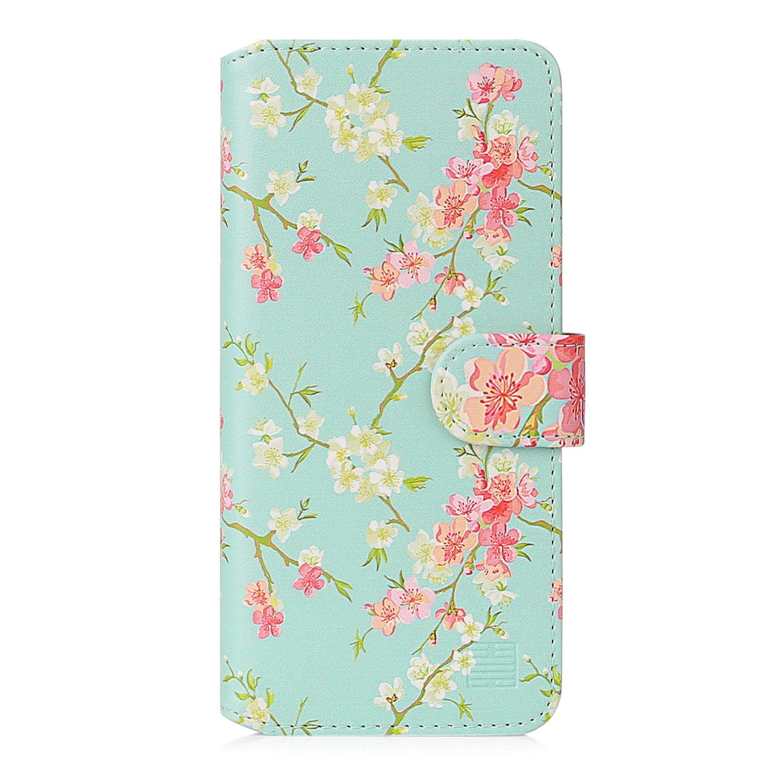 32nd Floral Series 2.0 - Design PU Leather Book Wallet Case Cover for Samsung Galaxy A41 (2020), Designer Flower Pattern Wallet Style Flip Case With Card Slots - Spring Blue
