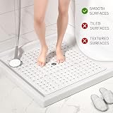 XIYUNTE Large Square Shower Mat 70x70cm Non Slip Anti Mould White view 8