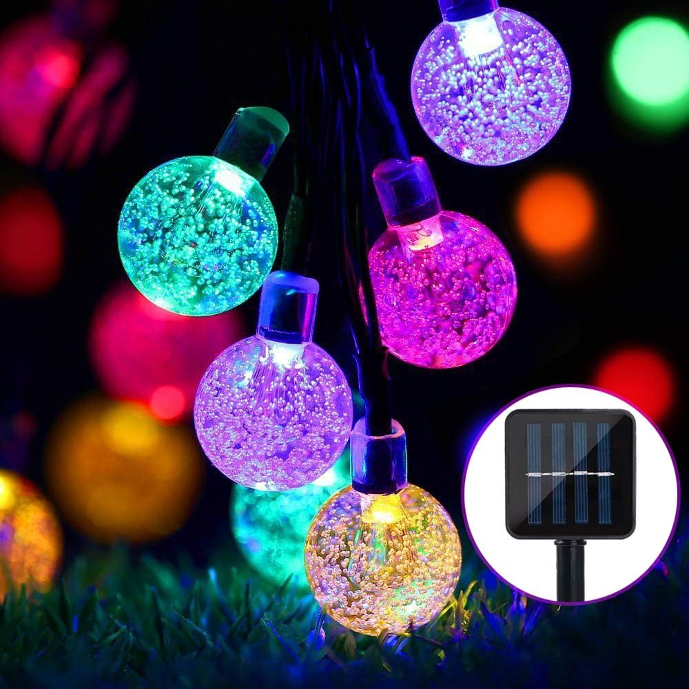 Useber Solar Lights Outdoor Garden, 24Ft 50LED Waterproof Crystal Globe Fairy Lights for Gazebo,Camping,Party