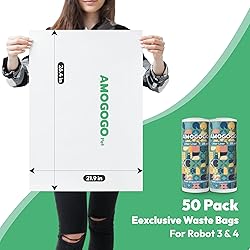 AMOGOGOPET 50 Pcs Waste Bags, Compatible with