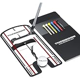 3mm Ultra-Thin Golf Putting Mirror with Golf Tees, Anti-Scratch Acrylic Putting Training Aid with Carry Bag for Home &amp; Green Practice