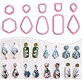 KEOKER Polymer Clay Cutters, Clay Cutters for Polymer Clay Jewelry, Basic Polymer Clay Cutters Set, Clay Earrings Cutters.(A)