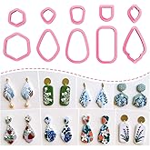 KEOKER Polymer Clay Cutters, Clay Cutters for Polymer Clay Jewelry, Basic Polymer Clay Cutters Set, Clay Earrings Cutters.(A)