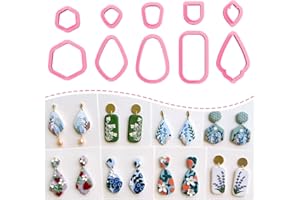 Keoker Polymer Clay Cutters, Clay Cutters for Polymer Clay Jewelry, Basic Polymer Clay Cutters, Clay Earrings Cutters.(A)