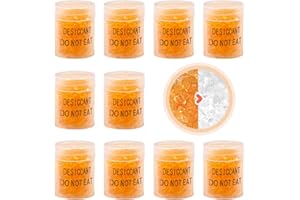 Wisesorb 1 Gram 100 Packs Desiccant Canister, Silica Gel Clear Capsules, Orange-White Indicating Desiccant Packets, Food Grad