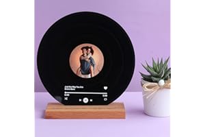 Personalized Vinyl Record with Photo - Custom Acrylic Song Plaque - Unique Gifts for Anniversary, Wedding, Birthday, Valentin