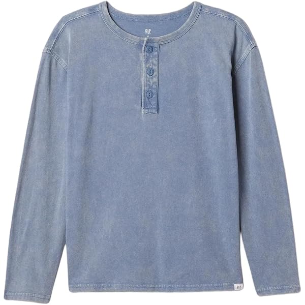 Amazon.com: GAP Boys Long Sleeve Everyday Soft Henley Essex Green