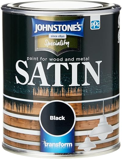 Johnstone's Satin Black 750 ml Wood Metal Finish