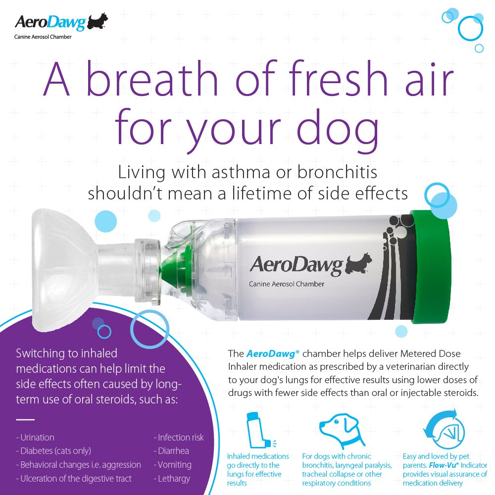 AeroDawg Dog Asthma Aerosol Chamber, Large Inhaler Spacer Chronic 762860240018 eBay