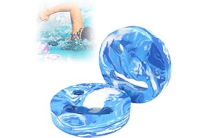 Foam Water Weights for Pool, 2 Pieces EVA Foam Water Aerobics Discs, Purple Marbled, 18cm Diameter, Swim Resistance Training 