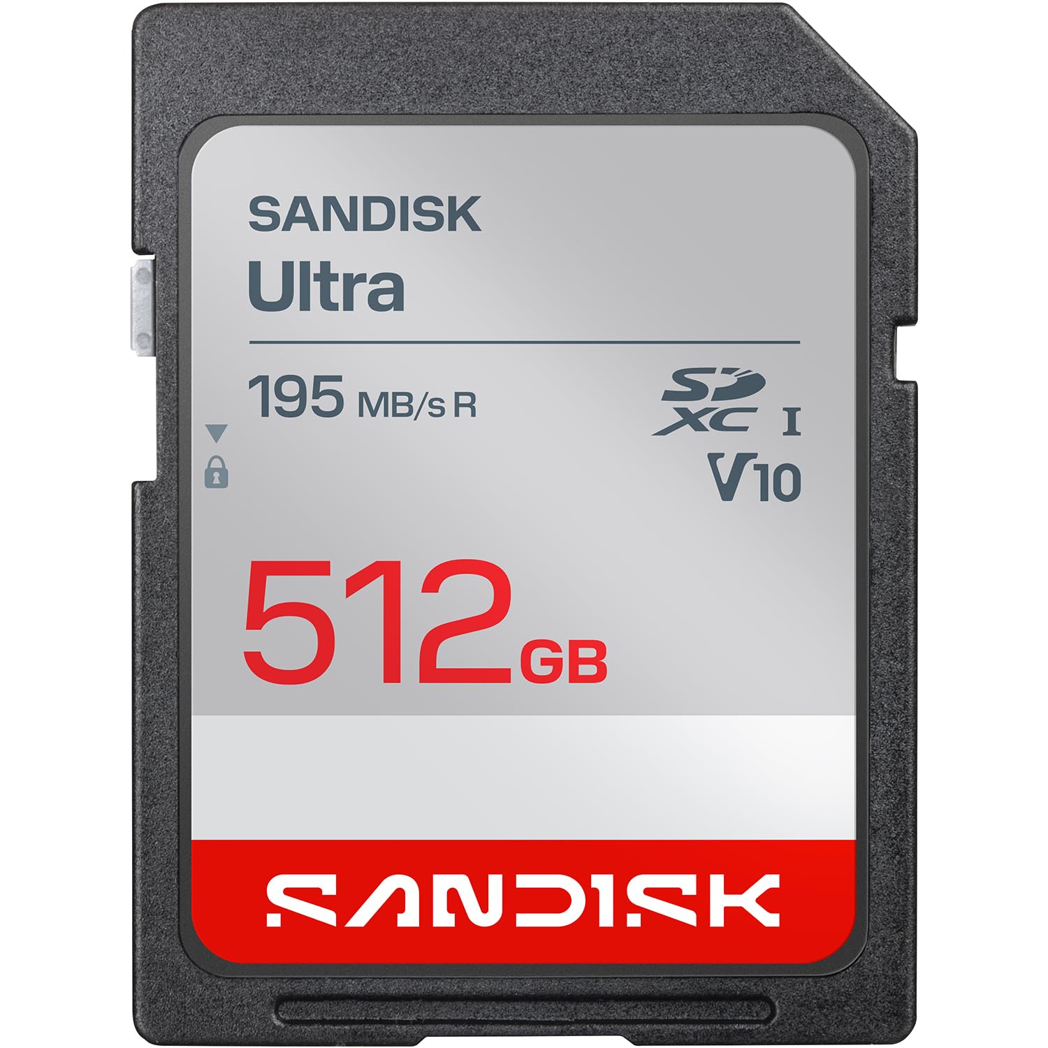 SANDISK 512GB Ultra SDHC UHS-I Card and SDXC UHS-I Card - Up to 195MB/s Read Speed, Full HD Video, V10, U1, C10 - SDSDUVQ-512G-GN6IN Image