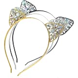 Bandeaux Oreilles De Chat Pailletés - Lot De 12 - Accessoire Cosplay Et Fête Pour Enfants Et Adultes - 7