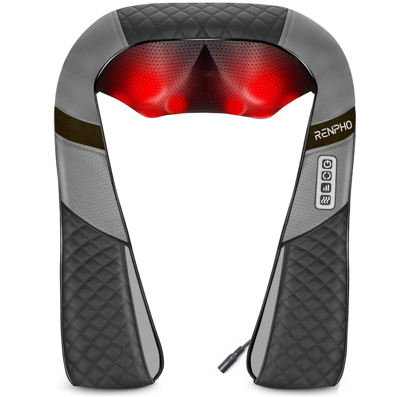 RENPHO Shiatsu Neck Massager with Heat, Deep Tissue Kneading, Electric Massager for Neck, Shoulder, Back, Calf and Foot