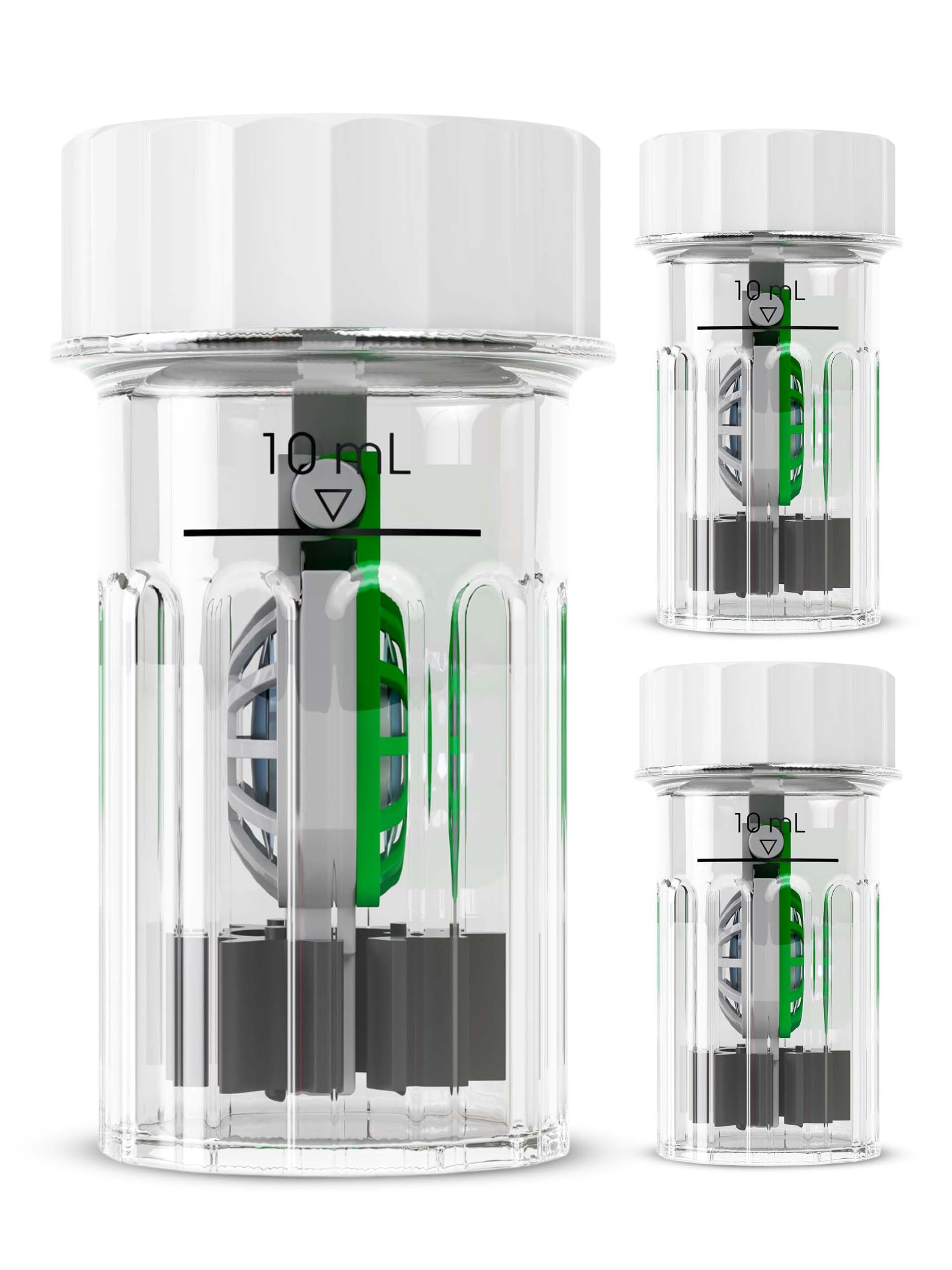 SPORTS WORLD VISION Hydrogen Peroxide Contact Lens Case (3 Pieces) Easy to Carry | Vent Built into Cap | Universal Protective Case, Barrel Shaped Contact Lens Cleaning Container for Everyday Use