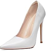 Elisabet Tang Women Pumps, Pointed Toe High Heel 4.7 inch/12cm Party Stiletto Heels Shoes Matte