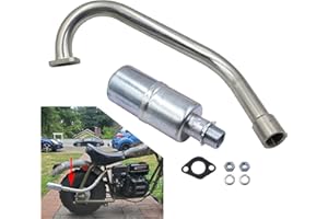 MGWILL Upgraded Exhaust with Muffler for Coleman CT200U BT200X CT200U-EX 196cc/6.5HP Baja Warrior Engine Go Kart and Mini Bike