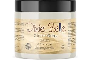 Dixie Belle Paint Company | Satin Clear Coat (16oz) | Satin Finish Polyacrylic Topcoat | Chalk-Friendly Furniture Paint Finish