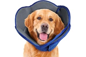 AuraPaw Soft Dog Cone Collar Alternative to Stop Licking,Comfort Recovery Collar for Large, Medium,Small Dogs,Adjustable Eliz
